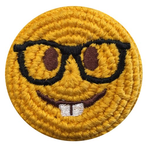 Emoji Nerd Crocheted Footbag